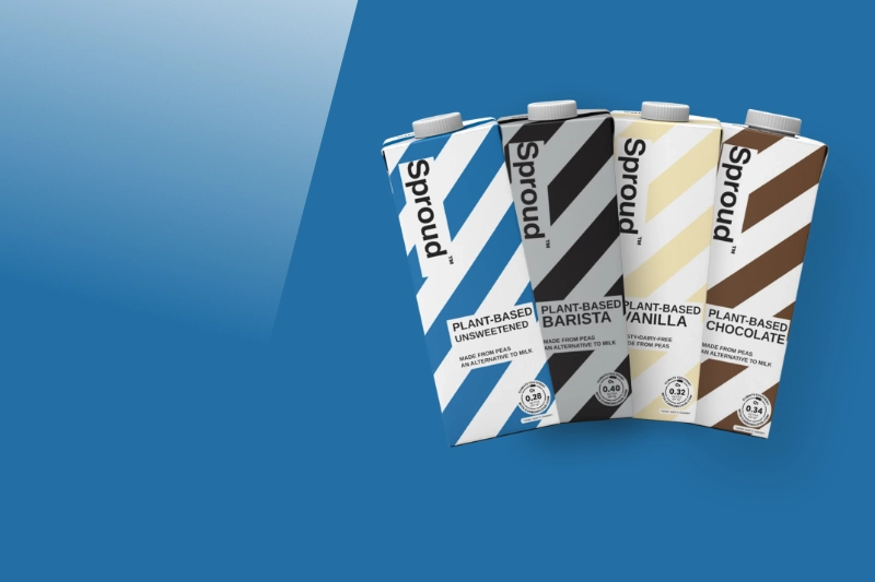 sproud γάλα χωρίς λακτόζη και γλουτένη - unsweetened - barista - vanilla - choco